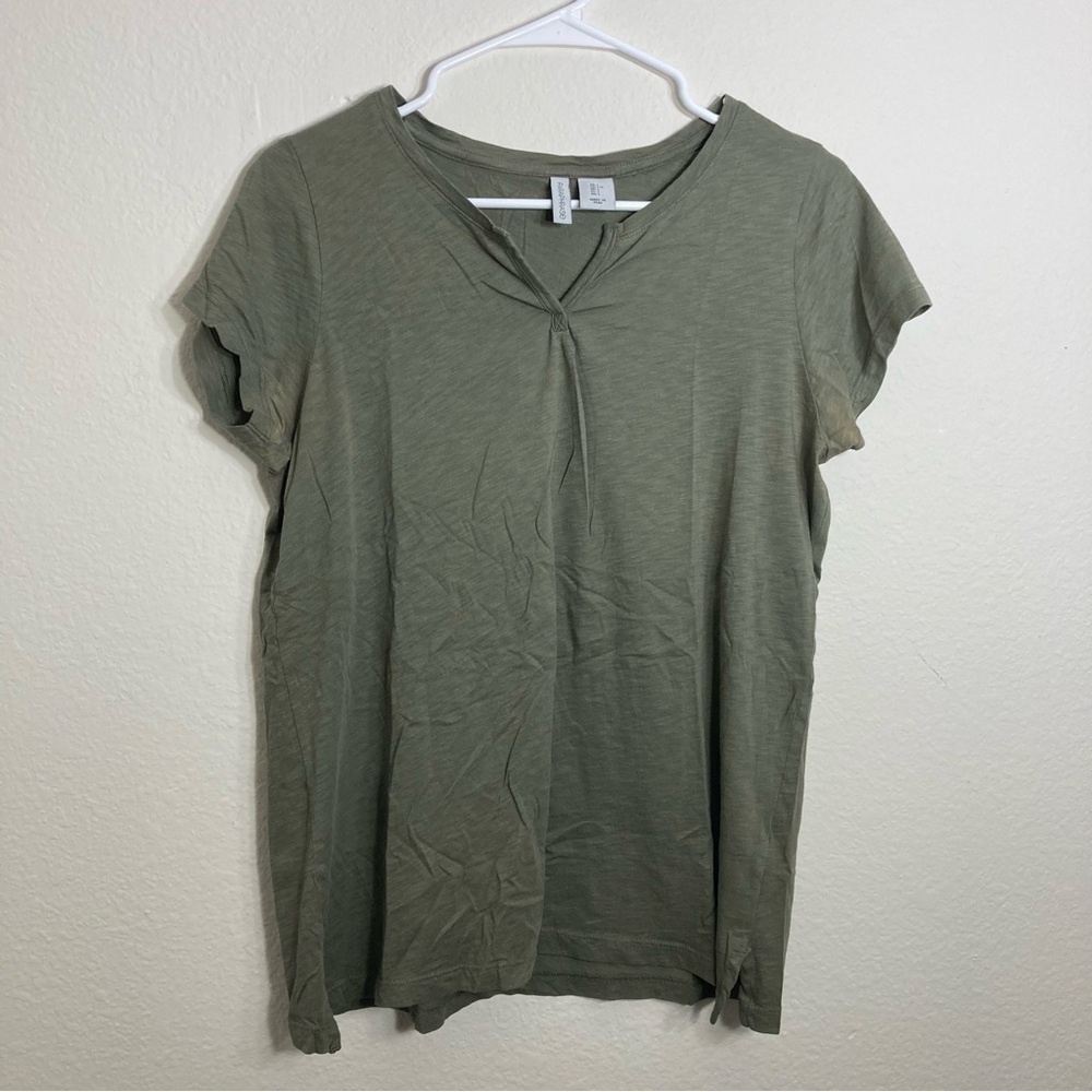 Paraphrase Basic Pima Cotton Tee - Olive Green - Large